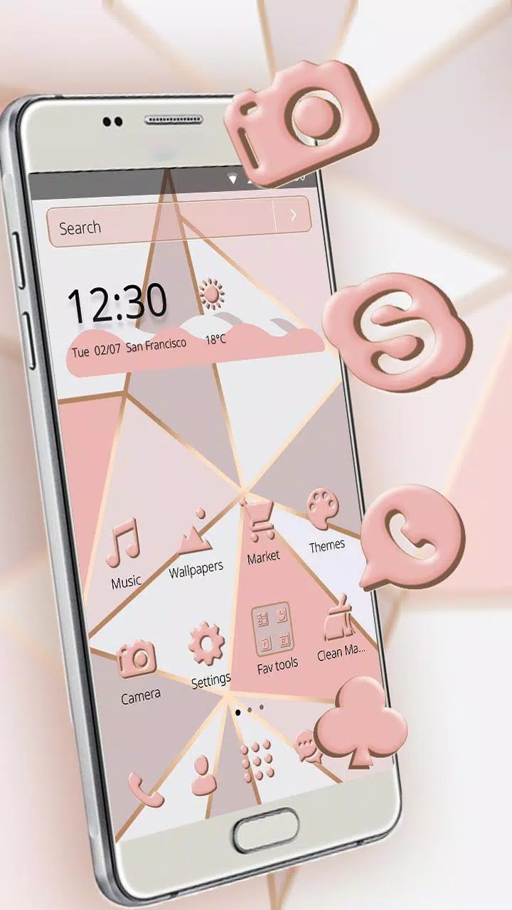 Descarga de APK de Tema de color rosa pastel para Android