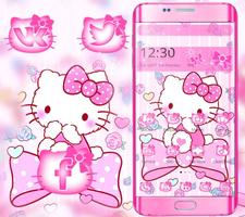 Pink Princess Kitty Theme الملصق