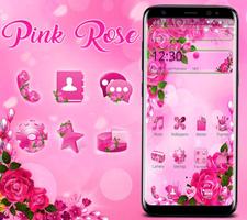 Pink Romantic Rose Theme poster