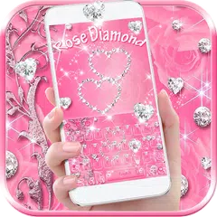 Rose diamond keyboard theme APK download