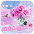 Rose Clavier thème pink rose APK