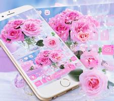 Roze roos toetsenbord thema screenshot 1