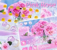 Pink Rose Keyboard Theme 截圖 2