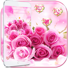 Pink Rose Romantic Love Theme icône