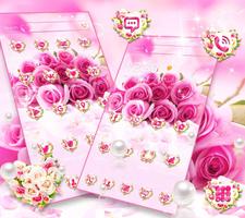 Pink Rose Romantic Love Theme capture d'écran 2