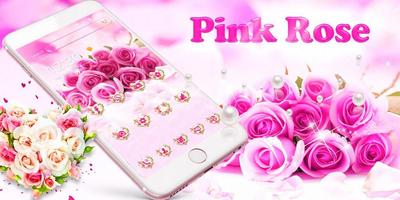 Pink Rose Romantic Love Theme capture d'écran 3
