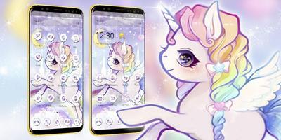 برنامه‌نما Smile Rainbow Unicorn Theme عکس از صفحه