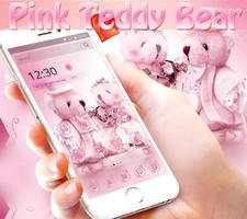 Rosa Teddy Bär Thema Plakat
