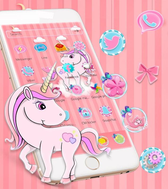 wallpaper: Wallpaper Unicorn Lucu Pink