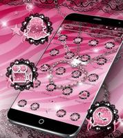 برنامه‌نما Pink Zebra Diamond Jewelry Theme عکس از صفحه