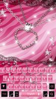 Rose zebra diamante theme clavier Pink Zebra Affiche