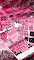 برنامه‌نما Pink Zebra Diamond Theme Keyboard عکس از صفحه