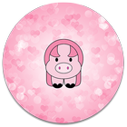 XP Theme Beauty Pink Pig Zeichen