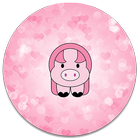 Beauty Pink Pig Theme biểu tượng