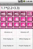 Pink Tiny Calculator تصوير الشاشة 1
