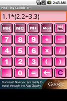 Pink Tiny Calculator capture d'écran 3