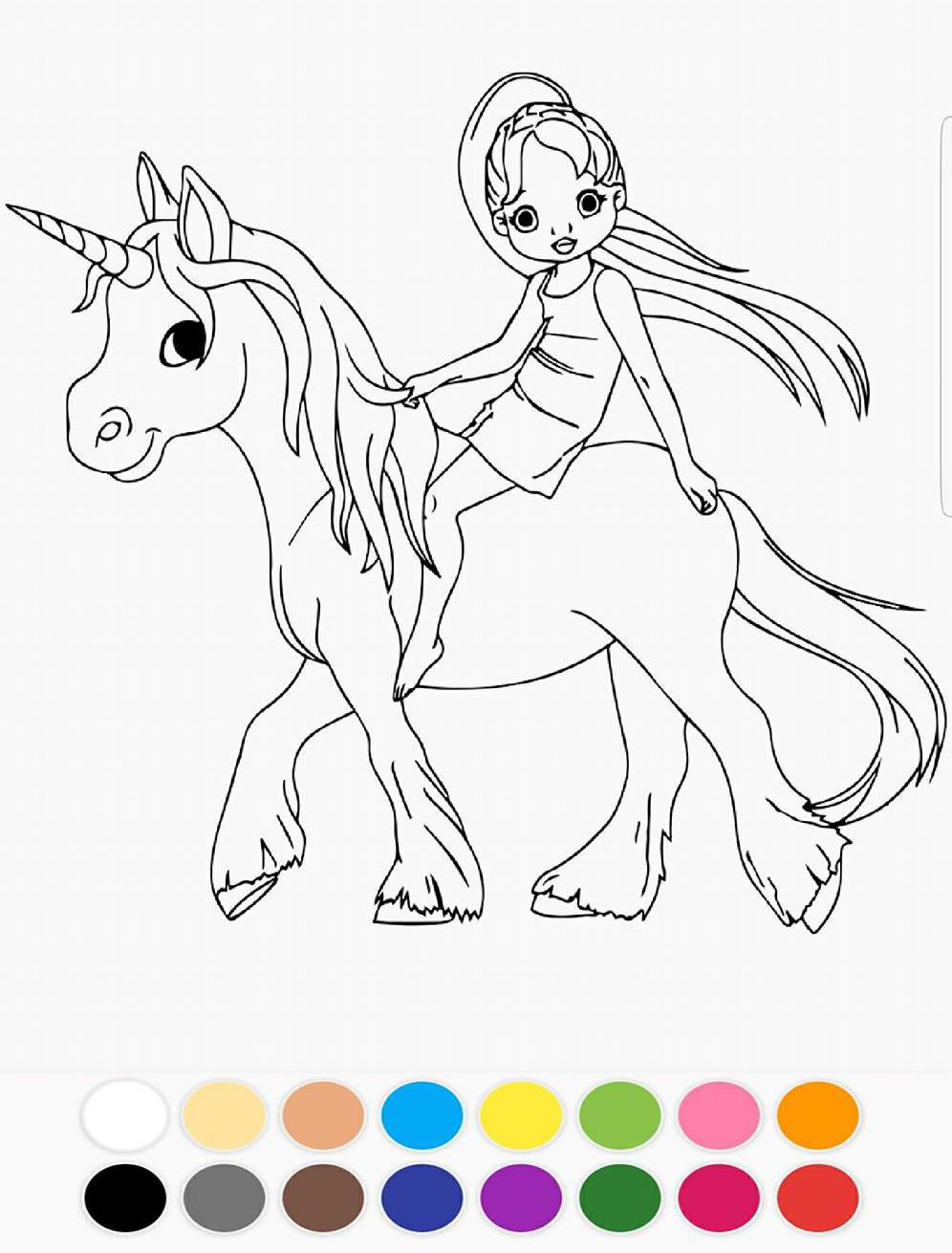 Coloriage Princesse Licorne Arc En Ciel rose licorne coloriage dessin arc-en-ciel for Android - APK Download