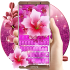 Pink Flowers keyboard icono