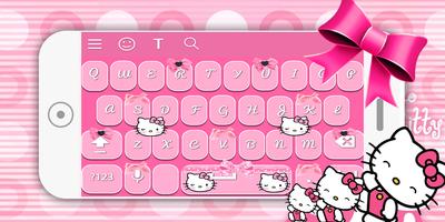Cute Pink Kitty Keyboard 2018 capture d'écran 2