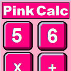 Pink calculator ikona