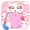 Linda bote Rosado tema Cute Kitty Pink