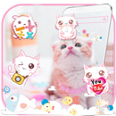 Pink Cat Cute Kitty Theme aplikacja