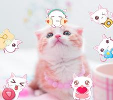 Pink Cat Cute Kitty Theme скриншот 1