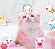 可愛粉色貓咪桌面主題 截圖 1