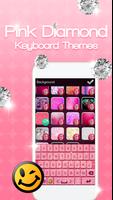 Pink Glitter Keyboard Theme Affiche