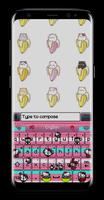 Pink Kawaii Kitty Emoji Keyboard captura de pantalla 2
