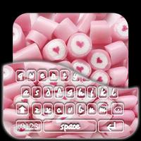 Pink Pastel Cute Emoji Keyboard Poster