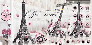 Eiffel Torre tema rosa nero