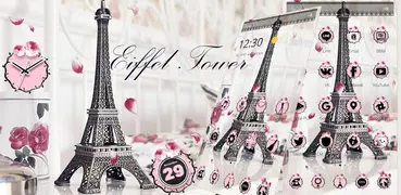 エッフェル塔のテーマピンクブラック Eiffel Tower Pink Black