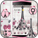 Tour Eiffel Thème Rose Noir APK