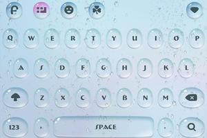 Water Screen Keyboard Affiche
