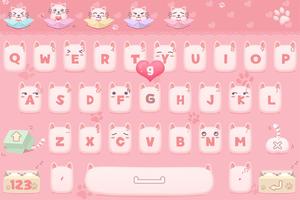 Cute Cat Keyboard Cartaz