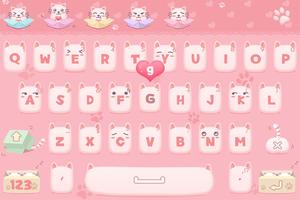Cute Cat Keyboard Affiche