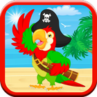 Pirate Parrot Game: Kids-FREE! icône