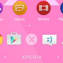 Simple Xperia Logo Theme Pink APK