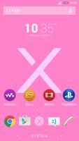 Simple Xperia Logo Theme Pink Affiche