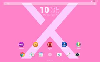 Simple Xperia Logo Theme Pink capture d'écran 1