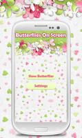 Butterflies Flying On Screen Affiche
