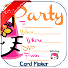Kitty Party Invite Card Maker-icoon