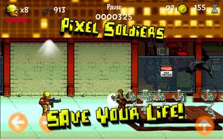 Pixel Soldiers Vs Zombies: Metal Zombie shooter تصوير الشاشة 2
