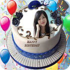 ikon Photo on Birthday Cake & Write Name