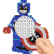 Color by number Superhero pixel art