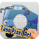 Color by Number Tayo Bus pixel art APK