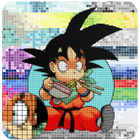 Colorear Goku Pixel By Number Art icône