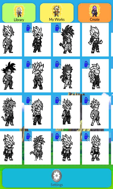 Dragon Ball Super Pixel Art Grid - Pixel Art Grid Gallery