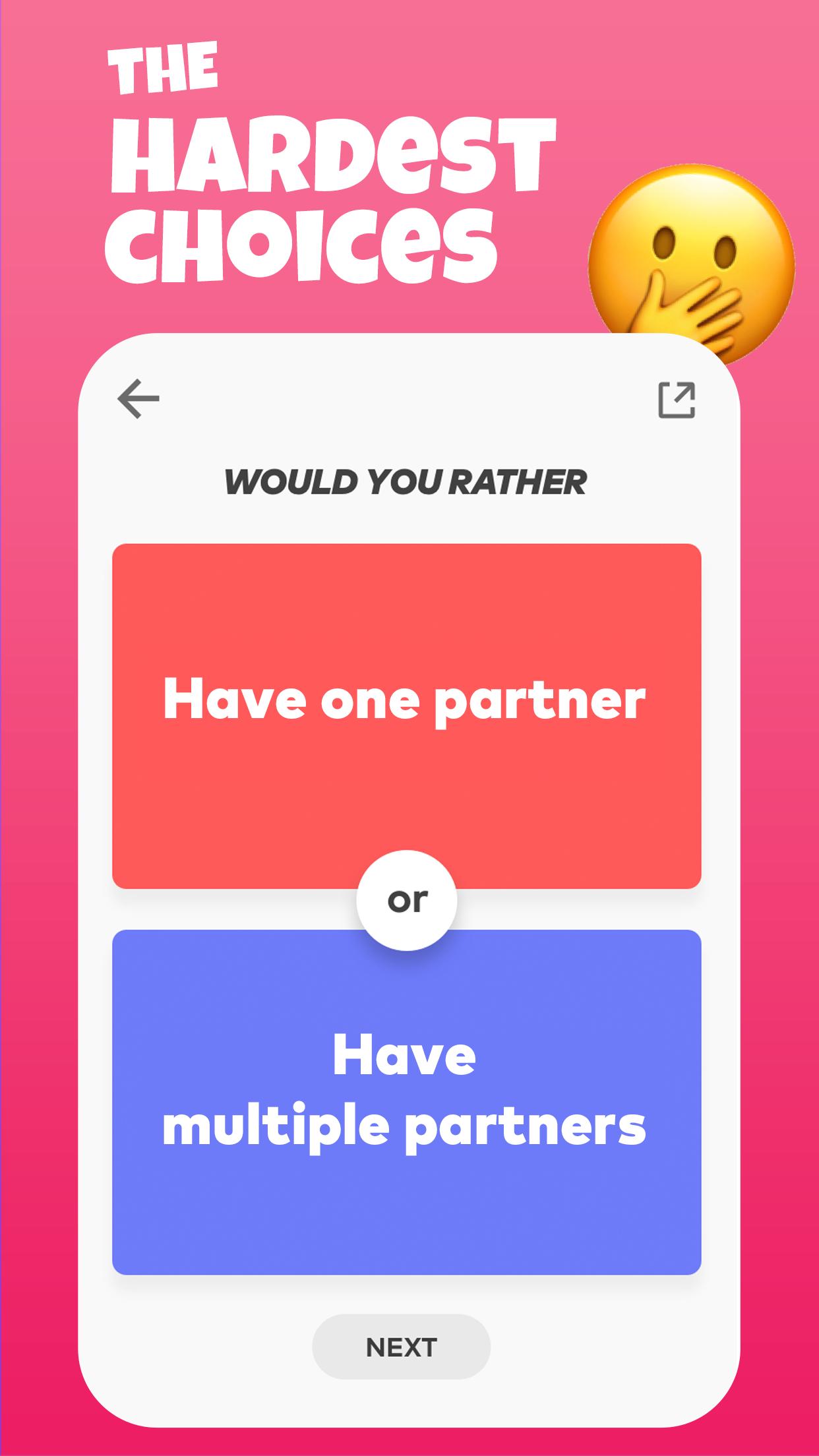 Would you rather? - Hardest Choice Game for Party APK برای دانلود اندروید